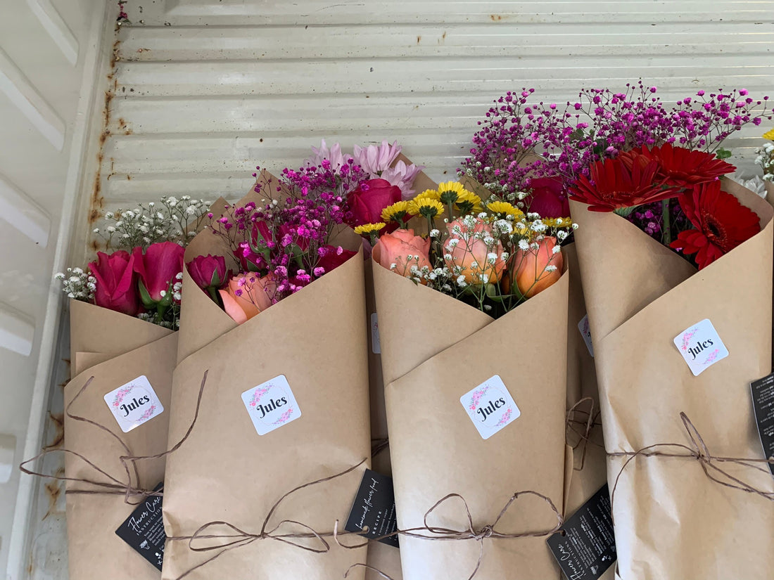 Flower bouquets from Jules Flower Truck